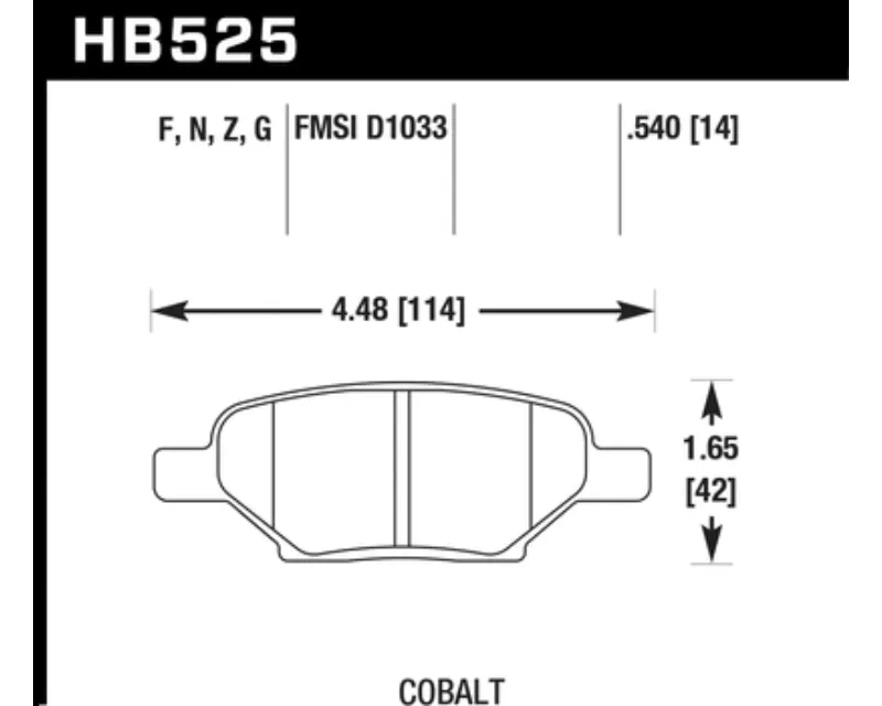 Hawk Performance HPS Rear - HB525F.540