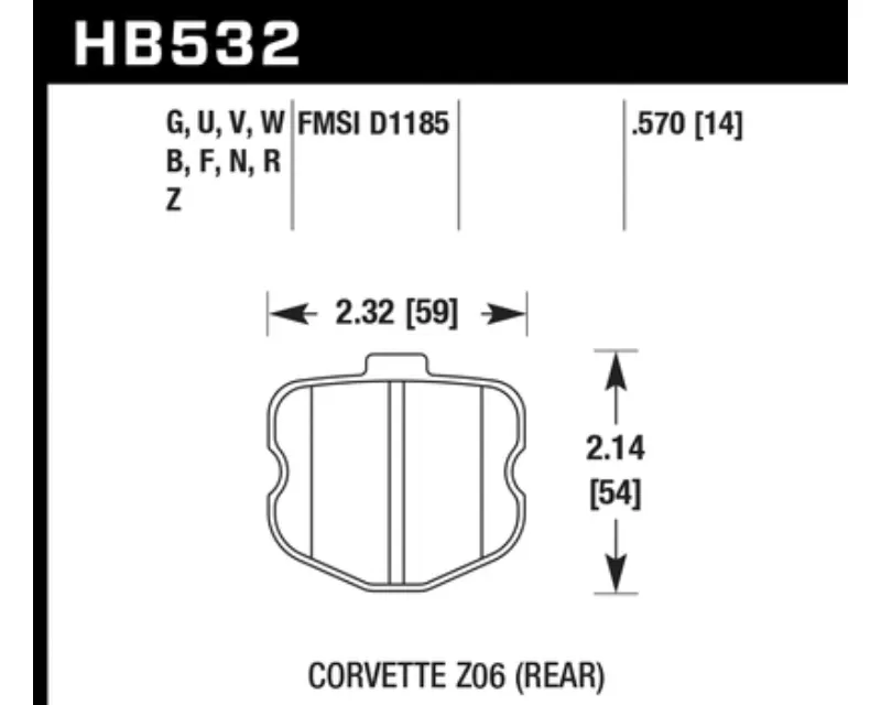 Hawk Performance HPS Chevrolet Rear - HB532F.570