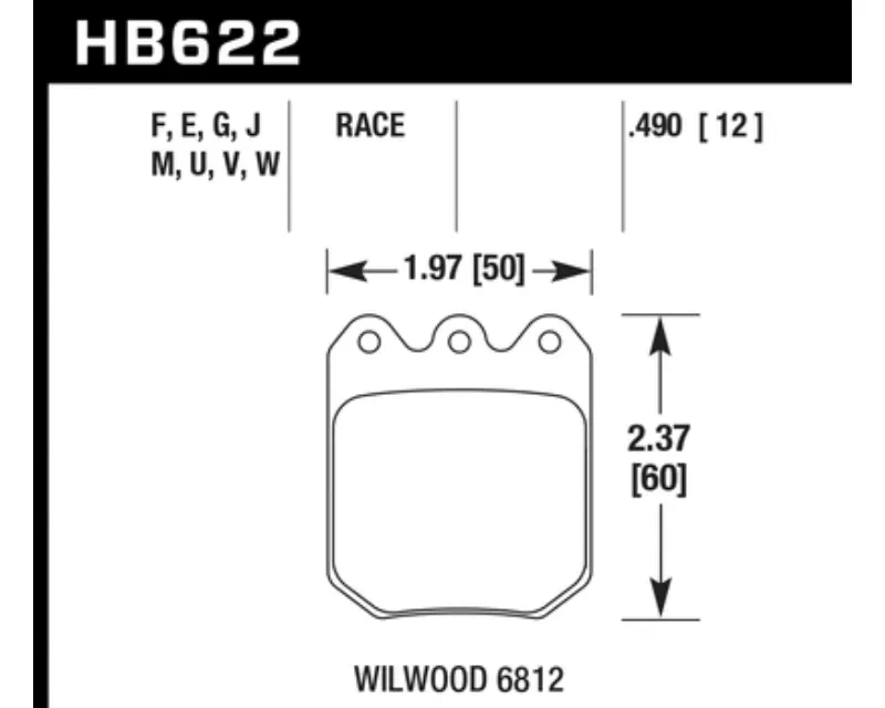 Hawk Performance Black - HB622M.550