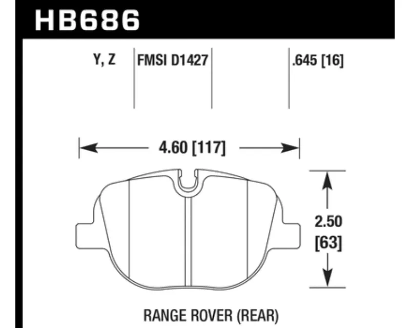 Hawk Performance LTS Land Rover Rear - HB686Y.645