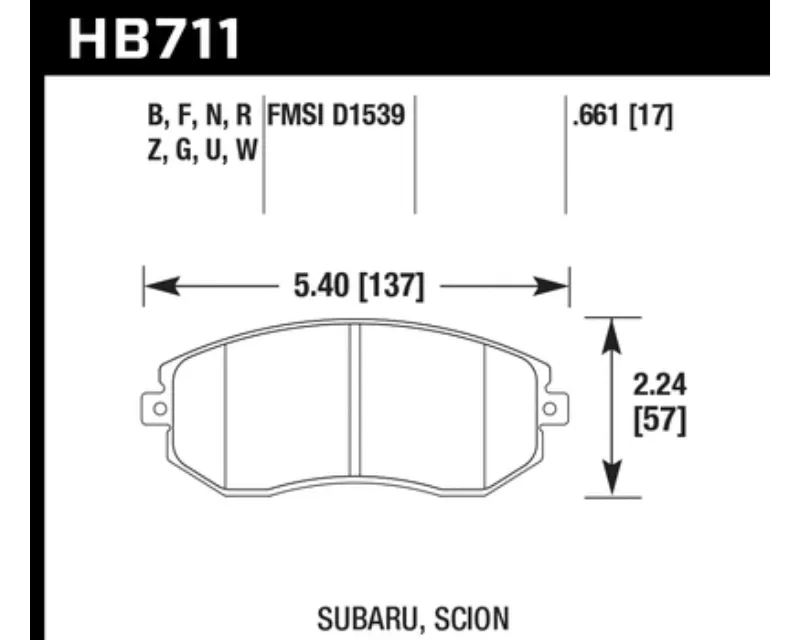 Hawk Performance HPS Front - HB711F.661