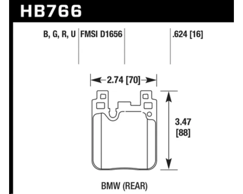Hawk Performance DTC-60 Rear BMW 2015-2021 - HB766G.624
