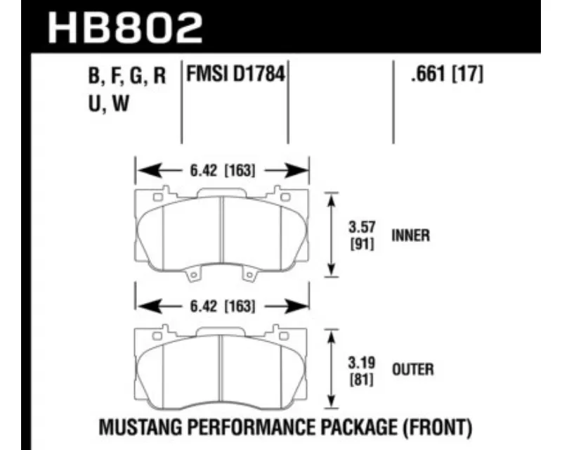 Hawk Performance HPS Ford Front - HB802F.661