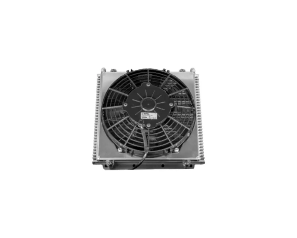 C&R 11"280mm x 10" 256mm x 3/4" 37mm Plate/Fin 9" Spal Fan Universal Transmission Oil Cooler Module - 42-00118