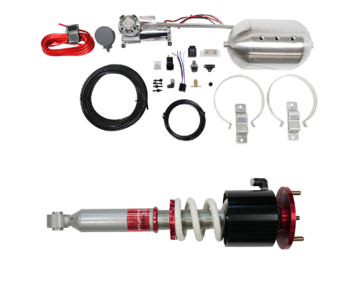 TruHart StreetPlus Coilovers w/ Front Air Cups Plus Silver Management Subaru STI 2005-2007 - TH-S802-1-VACF-20+TH-ACK01