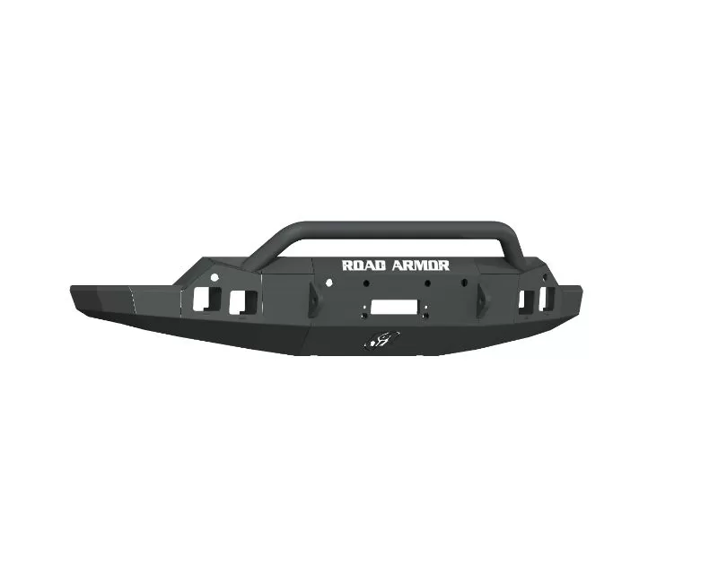 Road Armor Texture Black Stealth Front Winch Bumper with Pre-Runner Guard GMC 1500 2019-2021 - 2191F4B