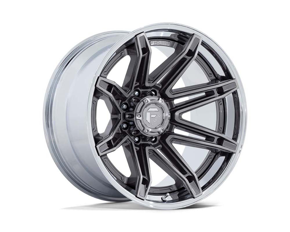 Fuel FC401 Brawl Wheel 20x10 8x180 -18mm Platinum w/Chrome Lip - FC401AP20108818N