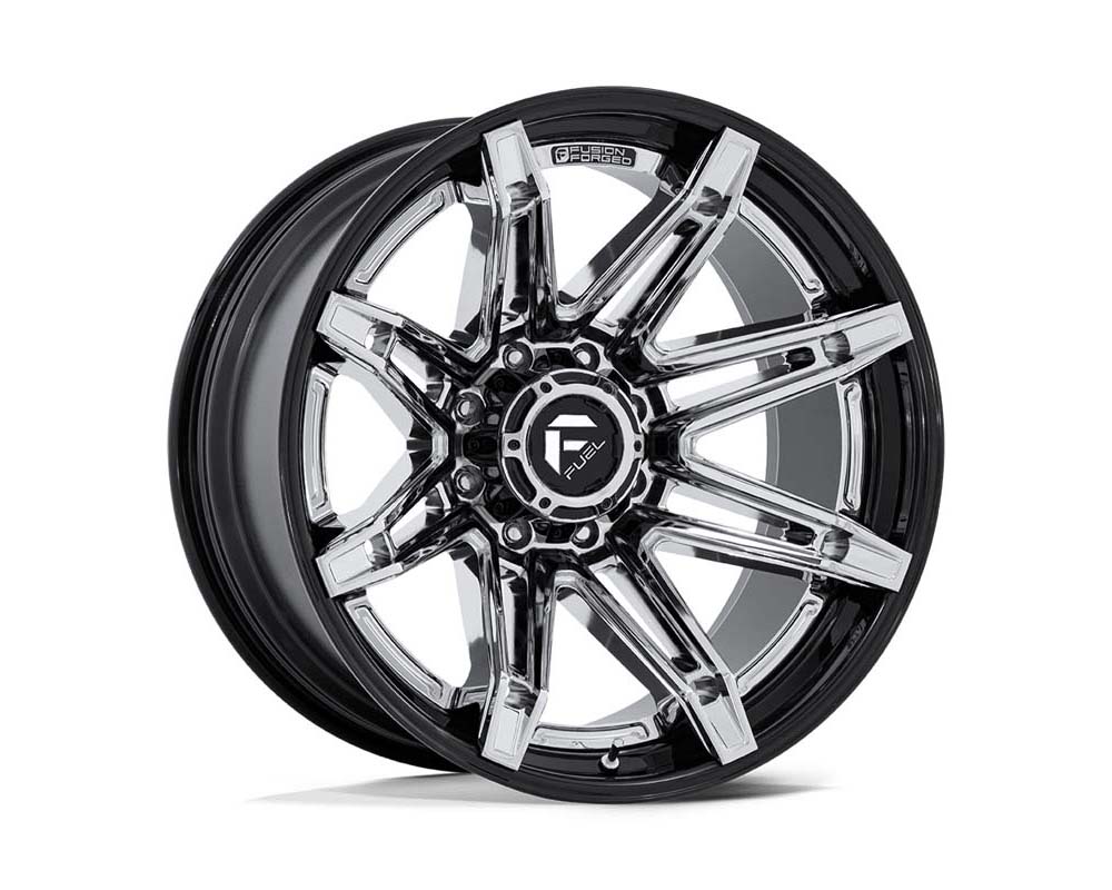 Fuel FC401 Brawl Wheel 20x10 8x180 -18mm Chrome w/Gloss Black Lip - FC401PB20108818N