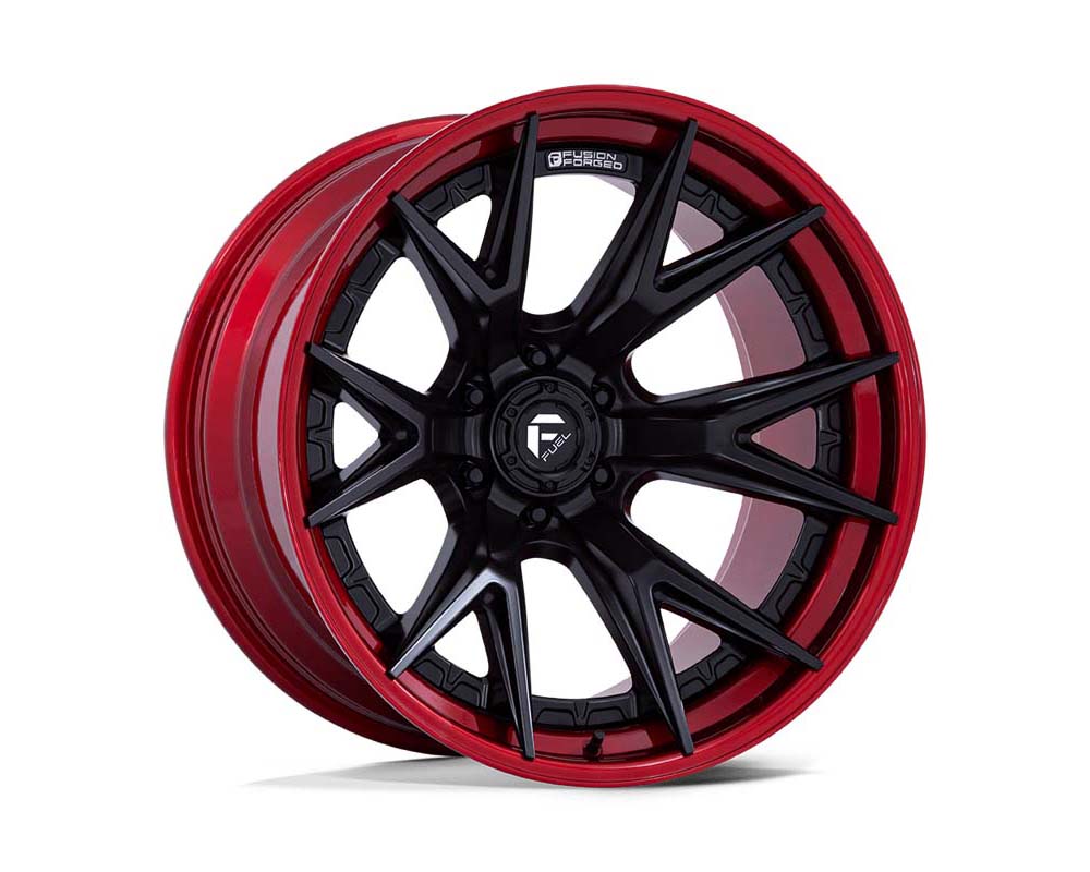 Fuel FC402 Catalyst Wheel 20x10 6x135 -18mm Matte Black w/Candy Red Lip - FC402MQ20106318N