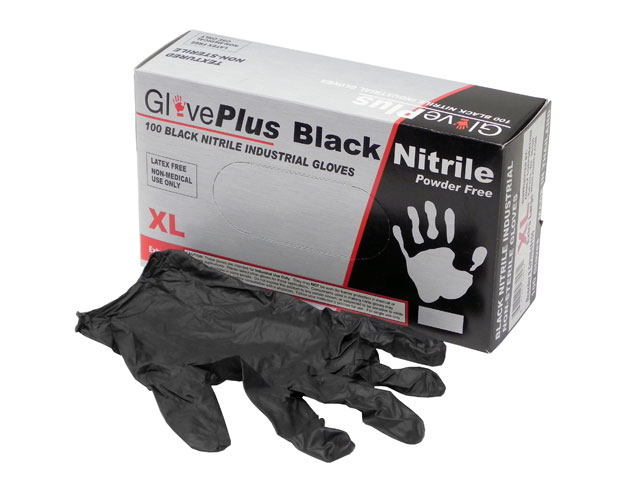 Gloveplus Black Nitrile Gloves 55 9870 065 - 55 9870 065