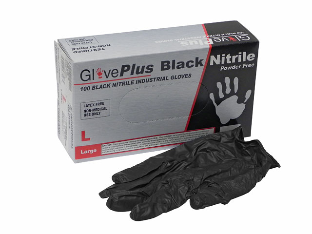 Gloveplus Black Nitrile Gloves 55 9870 060 - 55 9870 060