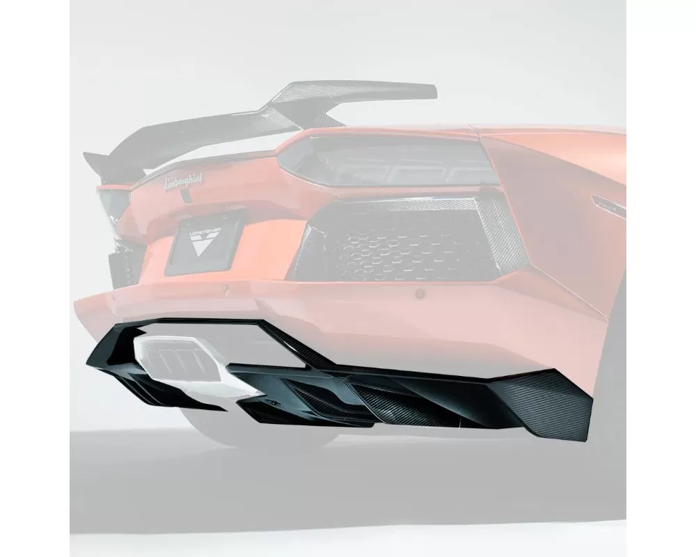 Vorsteiner V Aero Glossy Carbon Fiber PP 2x2 Rear Diffuser Lamborghini Aventador 2011-2017 - 0704LOV