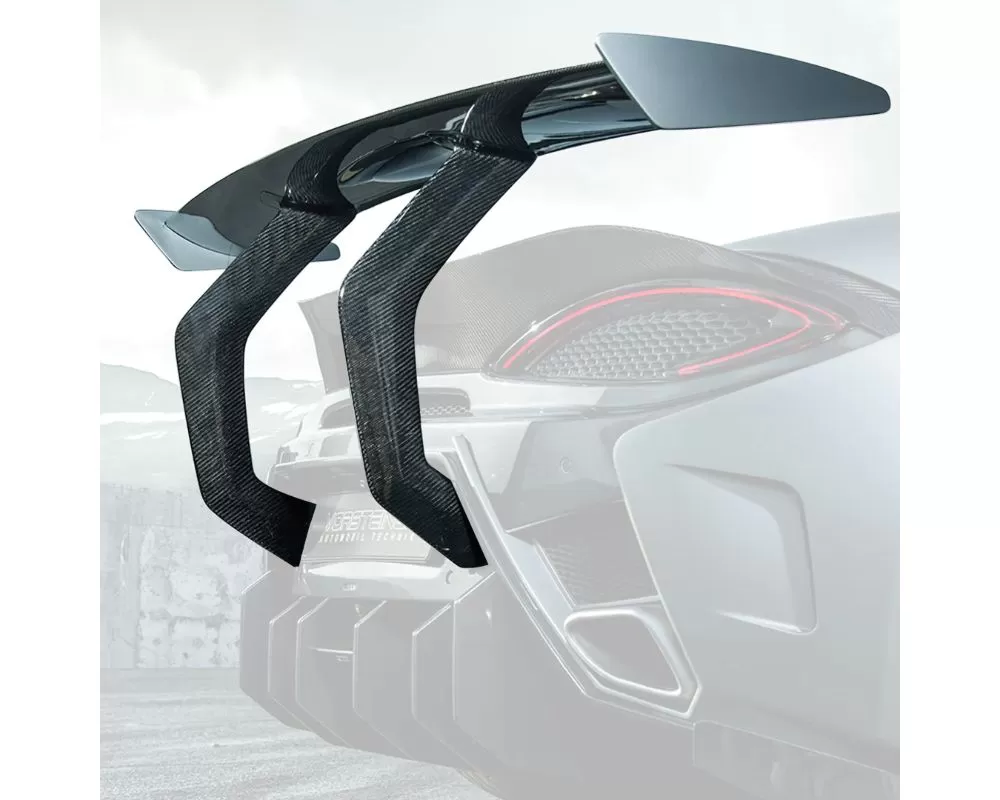 Vorsteiner VX Glossy Carbon Fiber 2x2 Aero Wing Blade w/ Carbon Fiber Uprights Mclaren 570S 2015-2021 - MVR1370