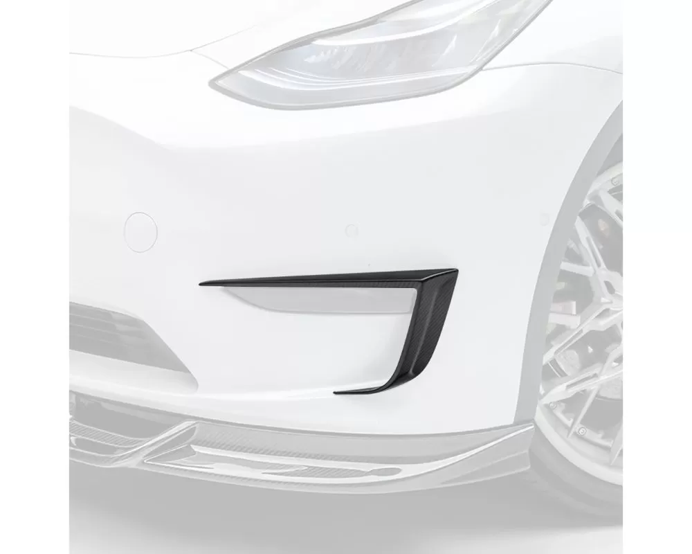Vorsteiner Glossy Carbon Fiber PP 2x2 Add-On Aero Bumper Flares Tesla Model Y 2020+ - TEV2010