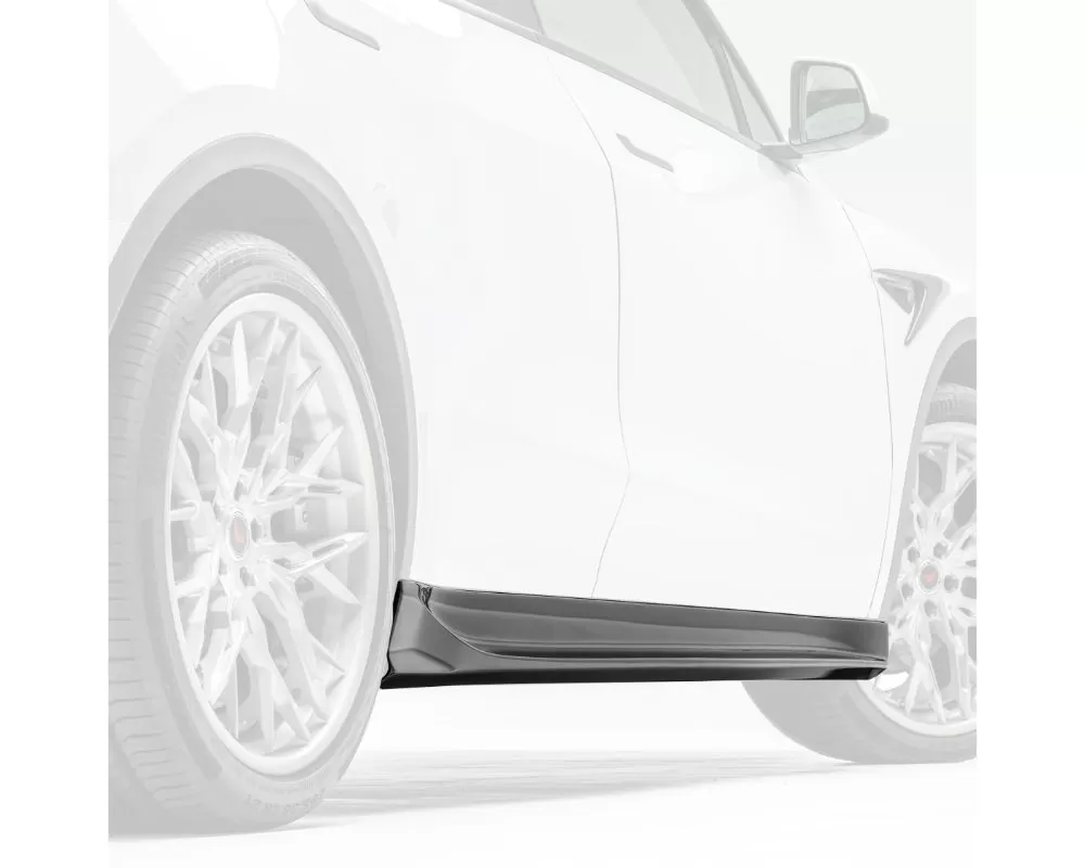 Vorsteiner Glossy Carbon Fiber PP 2x2 Aero Side Skirts Tesla Model Y 2020+ - TEV2030