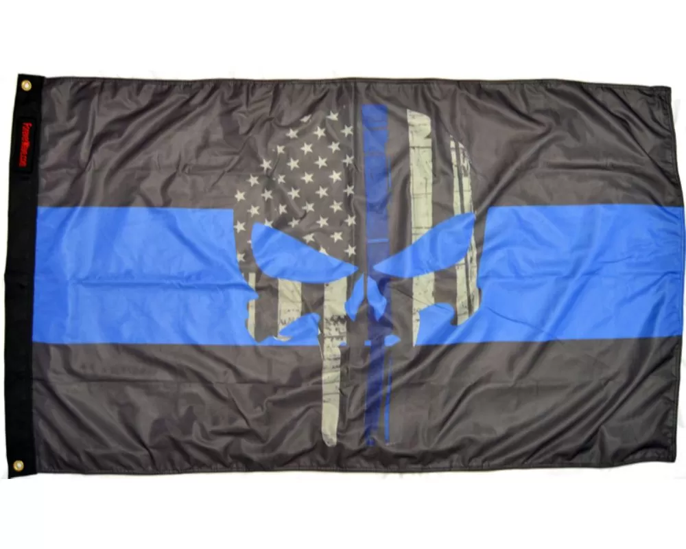 Forever Wave 3x5'  Thin Blue Line Punisher Flag - 8037