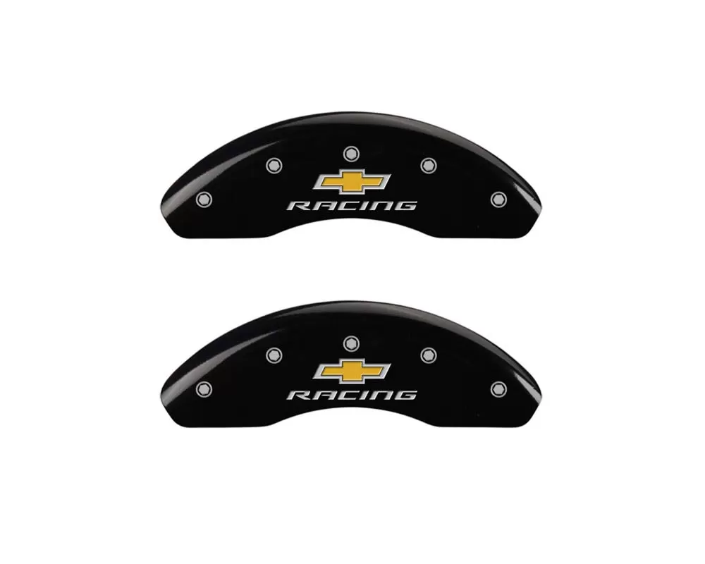 MGP Caliper Covers Front Set of 2: Black finish, Silver Chevy Racing Chevrolet Cruze 2014-2016 - 14012FBRCBK
