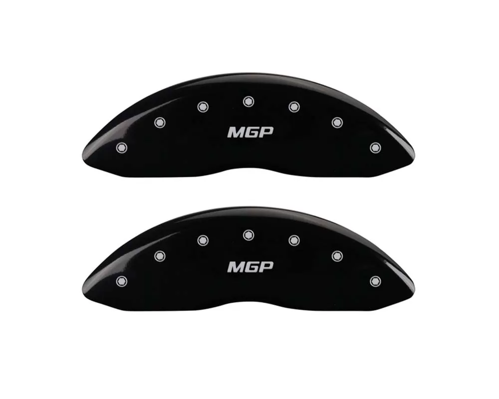 MGP Caliper Covers Front Set of 2: Black finish, Silver MGP Chevrolet Colorado 2004-2012 - 14221FMGPBK