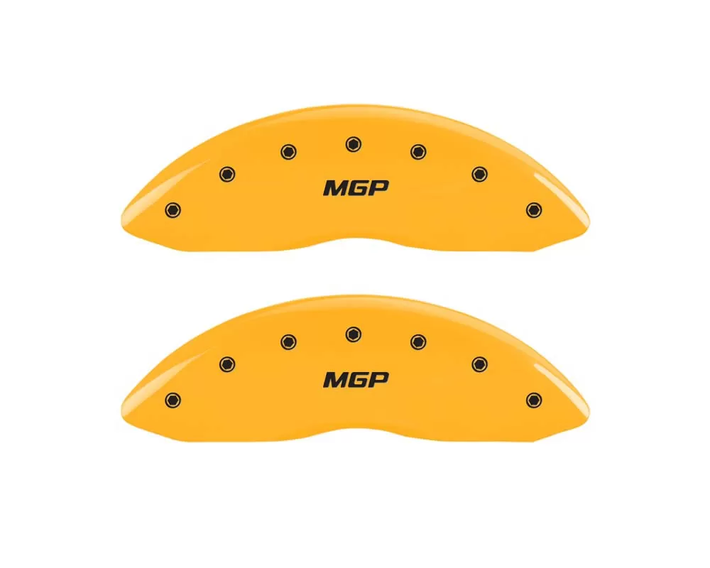 MGP Caliper Covers Front Set of 2: Yellow finish, Black MGP Chevrolet Colorado 2004-2012 - 14221FMGPYL