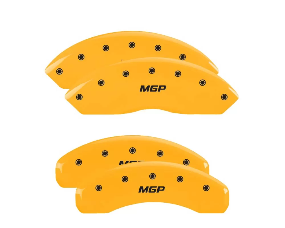 MGP Caliper Covers Set of 4: Yellow finish, Black MGP Audi - 15213SMGPYL