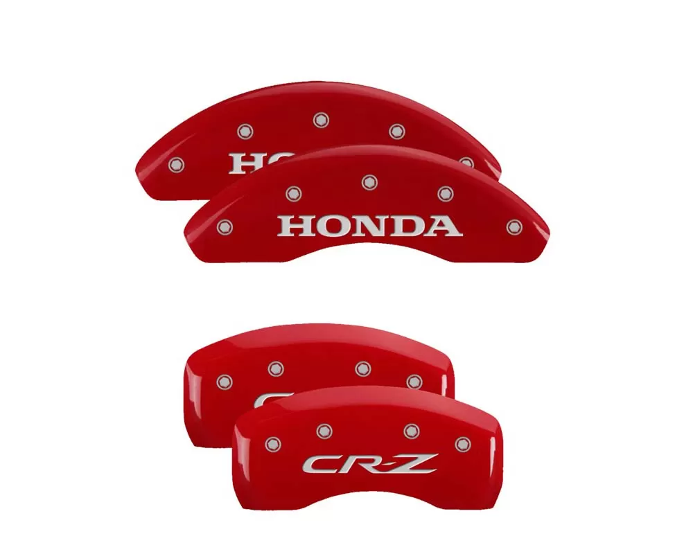 MGP Caliper Covers Set of 4: Red finish, Silver Honda / CR-Z Honda CR-Z 2011-2016 - 20206SHCRRD