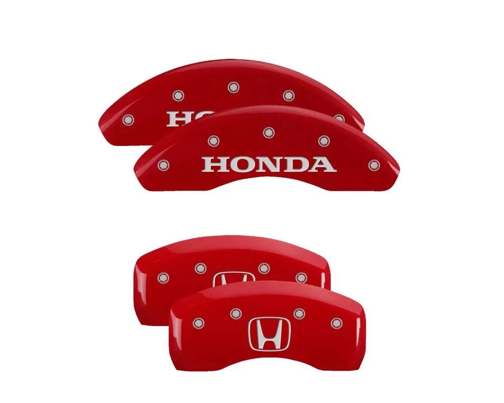MGP Caliper Covers Set of 4: Red finish, Silver Honda / H Logo Honda CR-Z 2011-2016 - 20206SHOHRD