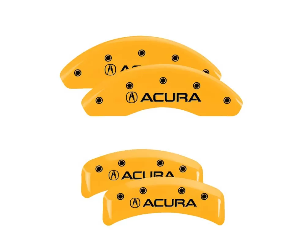 MGP Caliper Covers Set of 4: Yellow finish, Black Acura Acura - 39002SACUYL