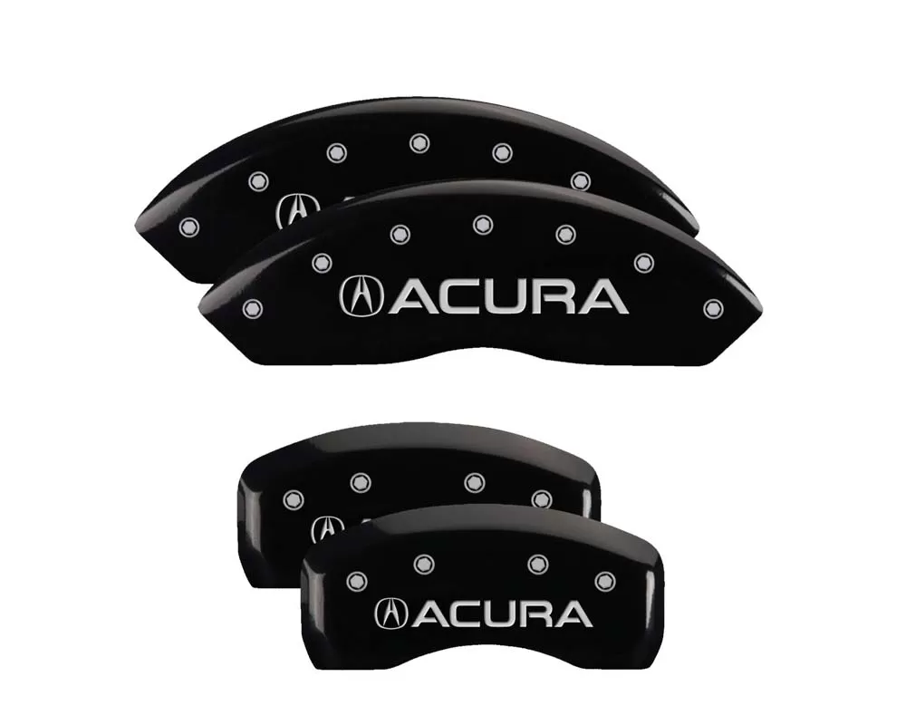 MGP Caliper Covers Set of 4: Black finish, Silver Acura Acura RSX 2002-2006 - 39005SACUBK