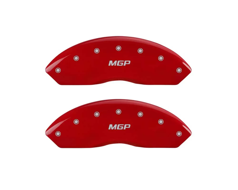 MGP Caliper Covers Front Set of 2: Red finish, Silver MGP Jeep Wrangler 1997-2006 - 42009FMGPRD