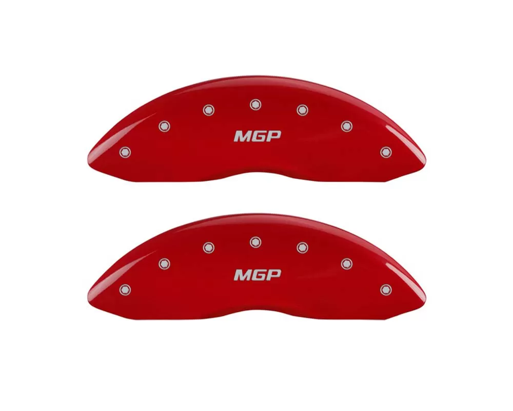 MGP Caliper Covers Front Set of 2: Red finish, Silver MGP Jeep - 42011FMGPRD
