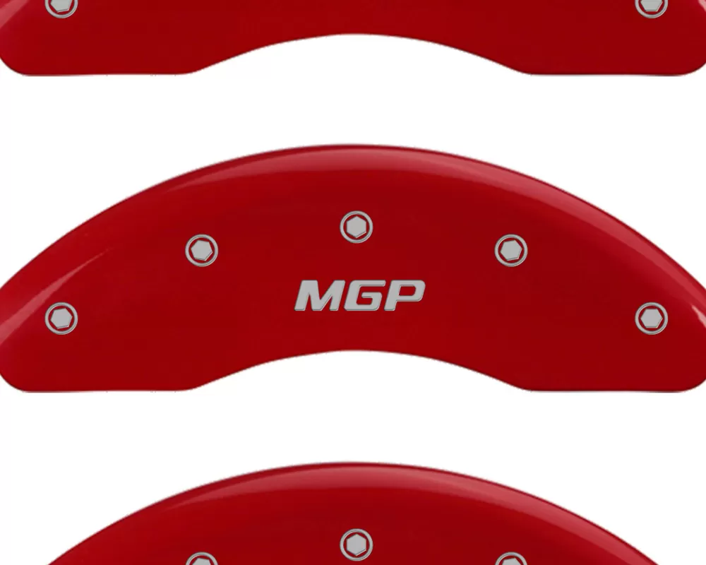 MGP Caliper Covers Set of 3: Red finish, Silver MGP Polaris Slingshot 2015-2018 - 57001SMGPRD