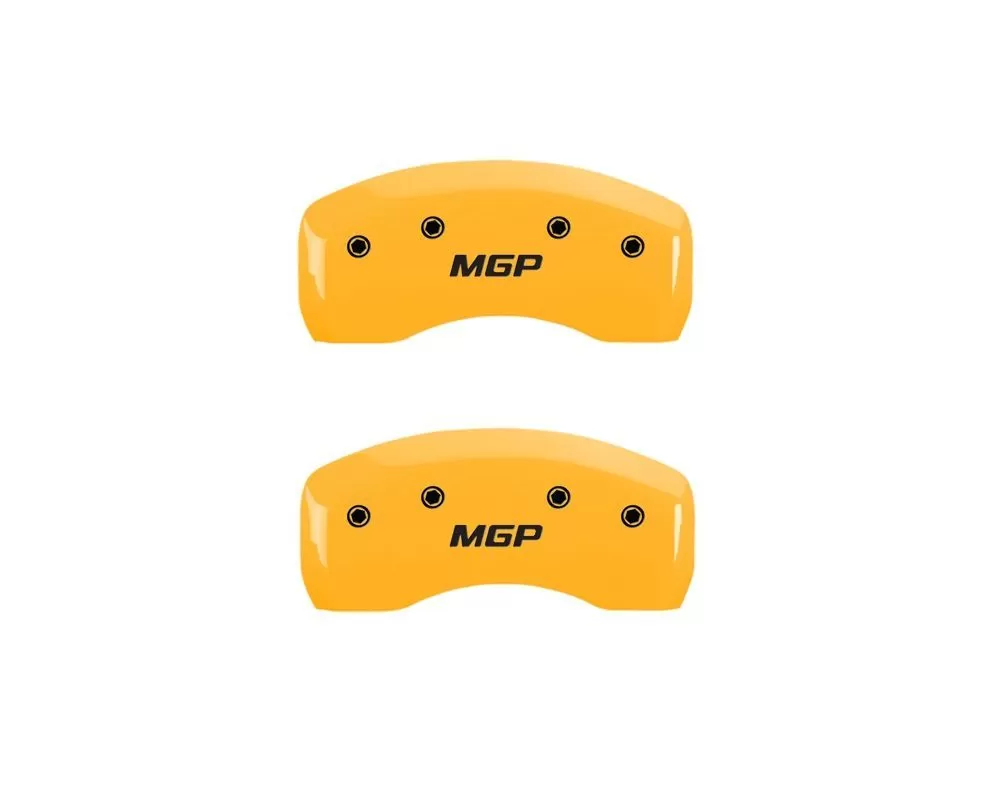 MGP Caliper Covers Rear Set of 2: Yellow finish, Black MGP Acura RL 2006-2008 - 39023RMGPYL