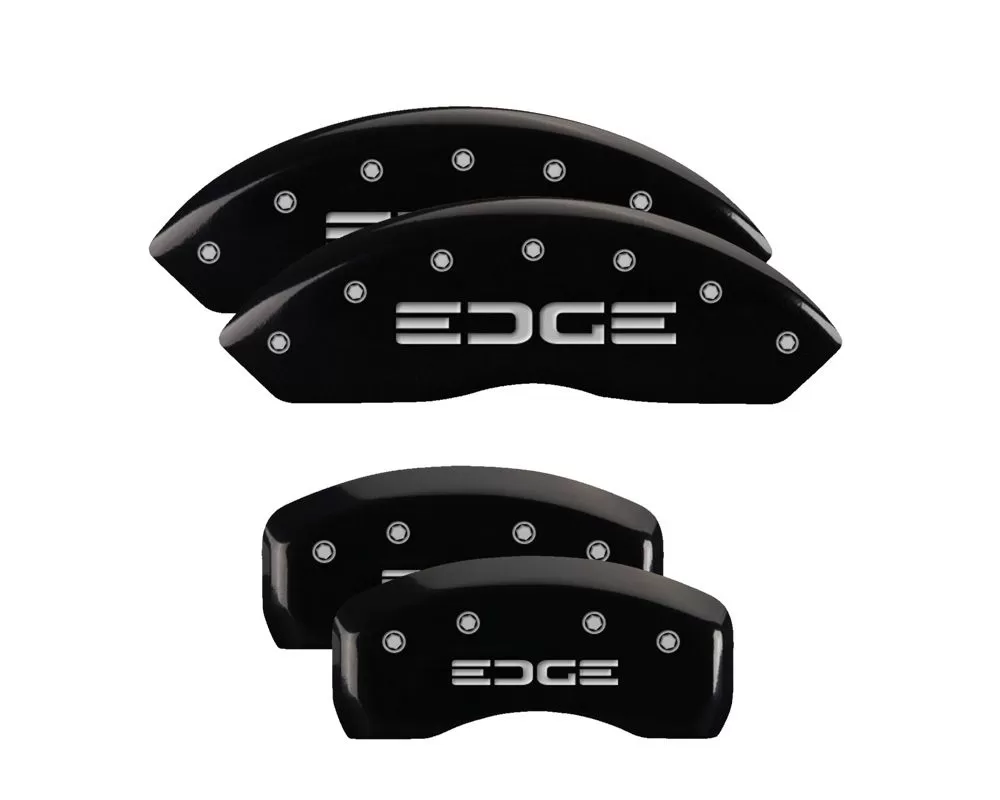 MGP Caliper Covers Front & Rear Brake Caliper Covers w/ Edge Engraving (10247S) Ford Edge 2019-2020 - 10247SEDGBK