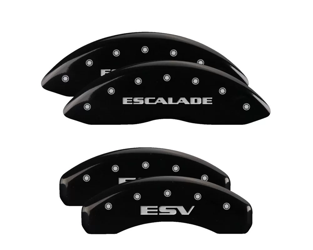 MGP Caliper Covers Front & Rear Brake Caliper Covers w/ Escalade/ESV Engraving (35029S) Cadillac Escalade 2021-2022 - 35029SESVBK
