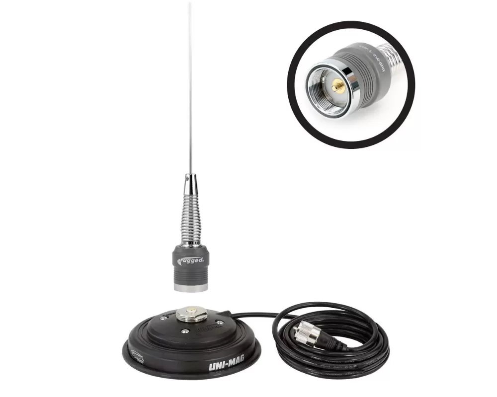 Rugged Radios VHF Antenna Kit w/1/2 Wave No Ground Plane (NGP) Antenna and Magnetic Mount - ANT-SPARE-MAG-KIT-V