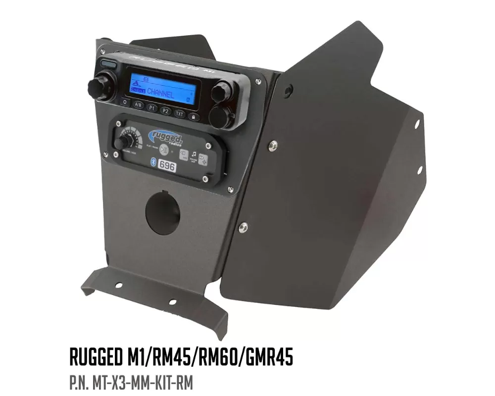 Rugged Radios RM60/RM45/GMR45 Multi-Mount XL Kit Can-Am Maverick X3 | X3 Max | RR | RS | DS | XMR | XRC 2017-2021 - MT-X3-MM-KIT-RM