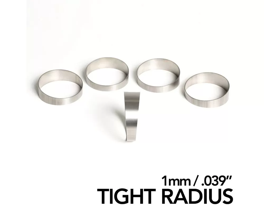 Ticon Industries 1-7/8in 45 Degree 2.82in CLR Tight Radius 1mm Wall Titanium Pie Cuts - 5pk - 109-04801-0013