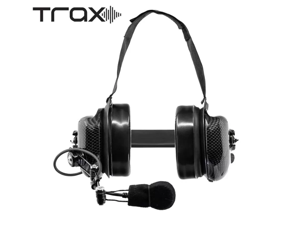 PCI Race Radios Trax G2 Stereo BTH Volume Control Headset w/ Cloth Ear Covers & Gel Ear Seals - 5035