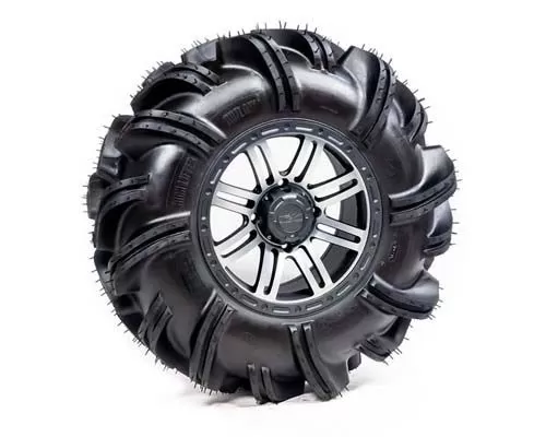 High Lifter - 28-11-14 Outlaw 2 Tire with Glide SBL-8S 14x7 4/156 5+2 Silver and Gun Metal Gray Wheel - A20-176