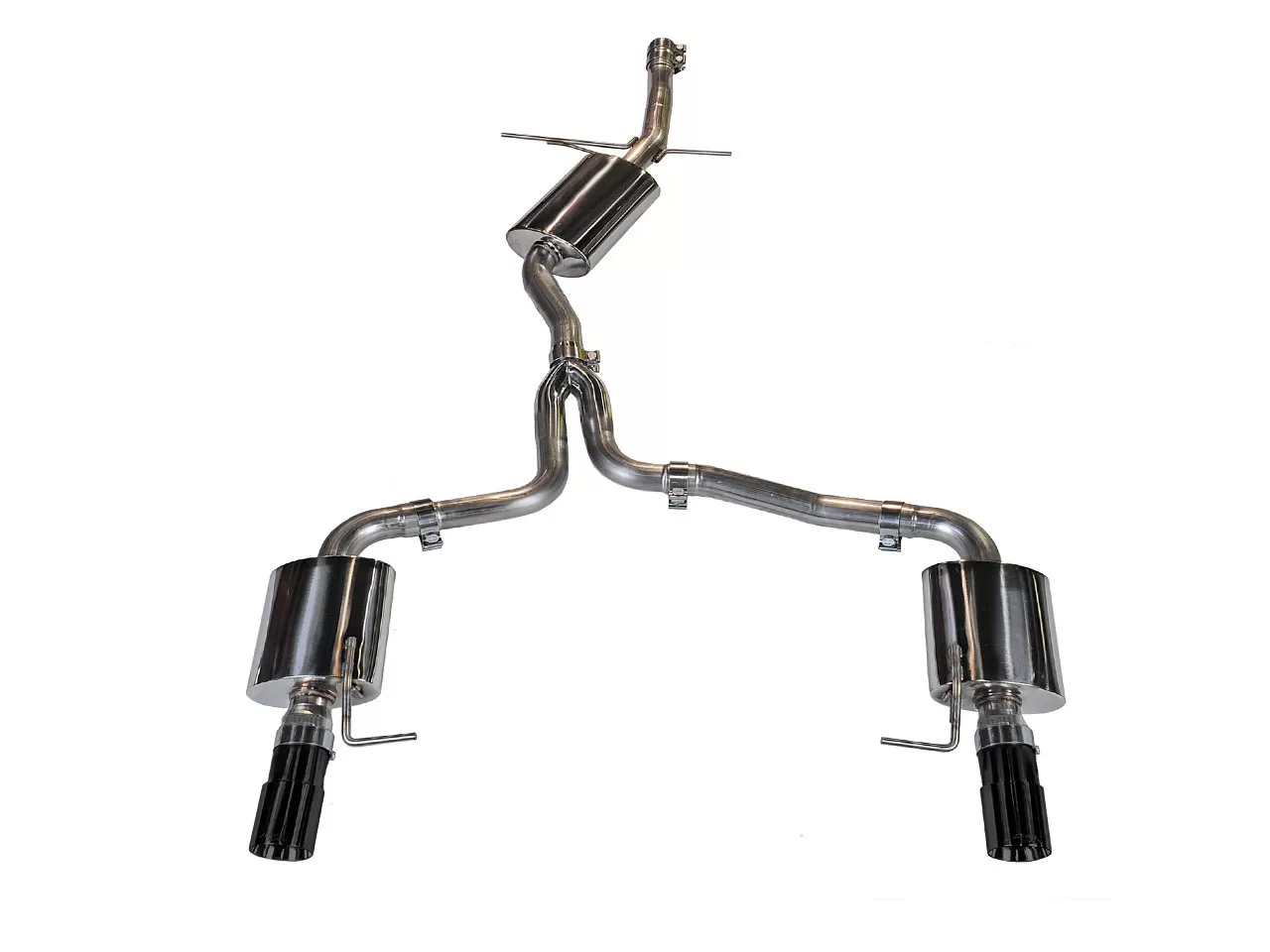 AWE Touring Edition Exhaust for B8/B8.5 A4 2.0T - Dual Outlet, Diamond Black Tips Audi A4 Quattro  2009-2016 - 3015-33022
