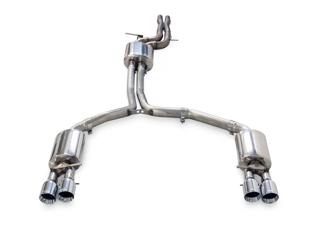 AWE Touring Edition Exhaust for Audi C7 A7 3.0T - Quad Outlet, Chrome Silver Tips Audi A7 Quattro  2012-2015 - 3015-42074