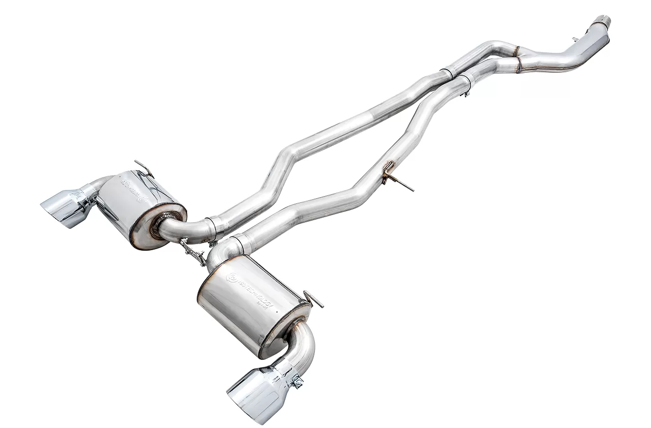 AWE Non-Resonated Touring Edition Exhaust for A90 Supra - 5" Chrome Silver Tips Toyota GR Supra  2020-2023 - 3020-32058