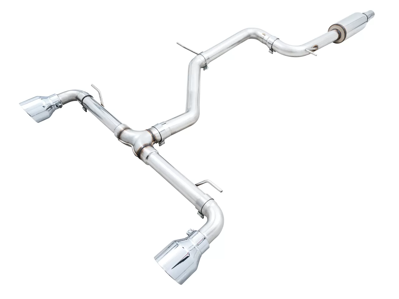 AWE Track Edition Exhaust for VW MK8 GTI - Chrome Silver Tips Volkswagen GTI  2022-2024 - 3020-32658