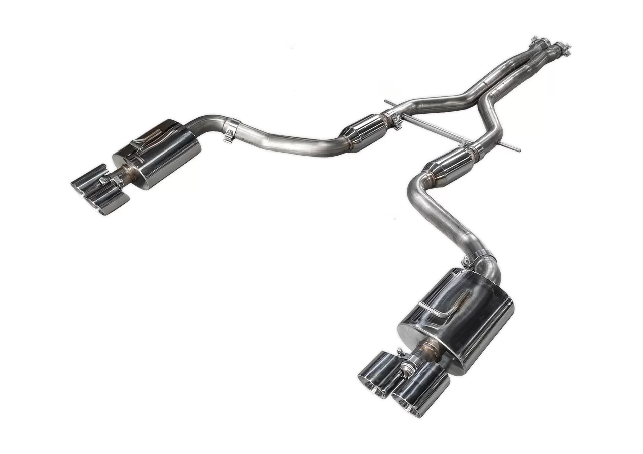 AWE Track Edition Exhaust for 970 Panamera 2/4 (2014+) - With Chrome Silver Tips Porsche Panamera  2014-2016 - 3020-42022