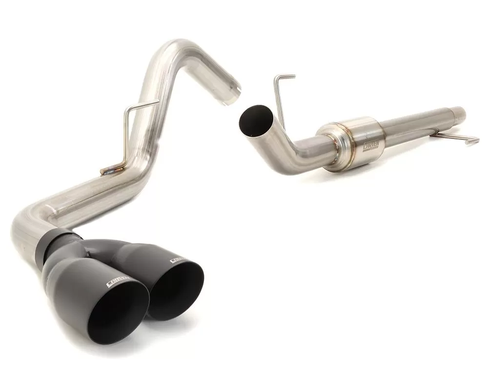 Carven Exhaust Competitor Series Catback w/ R-Series Muffler & 4 inch Ceramic Coated Black Dual Tip Ford F-150 V8 2015-2020 - CF1004