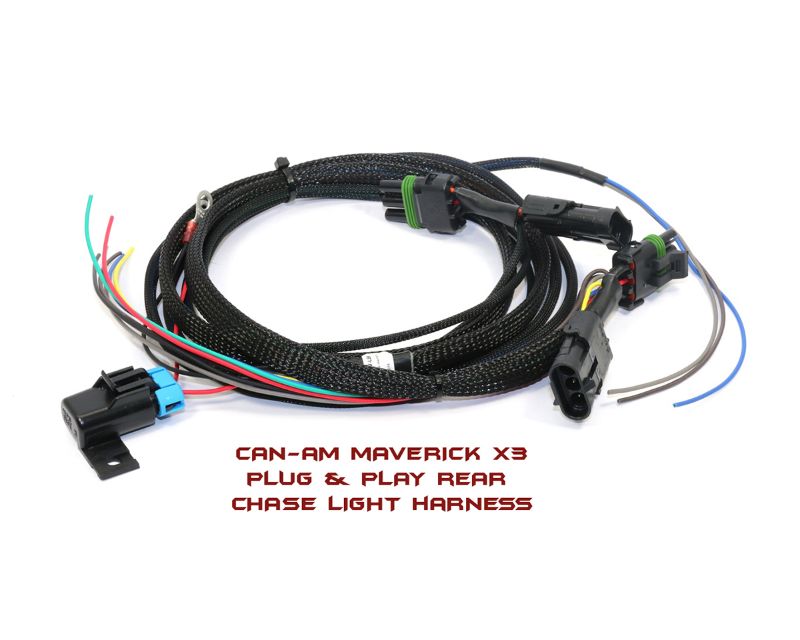 XTC Power Products Rear Chase Light Bar Wiring Harness Can-Am Maverick X3 2015-2023 - CAN-MAV-LBH