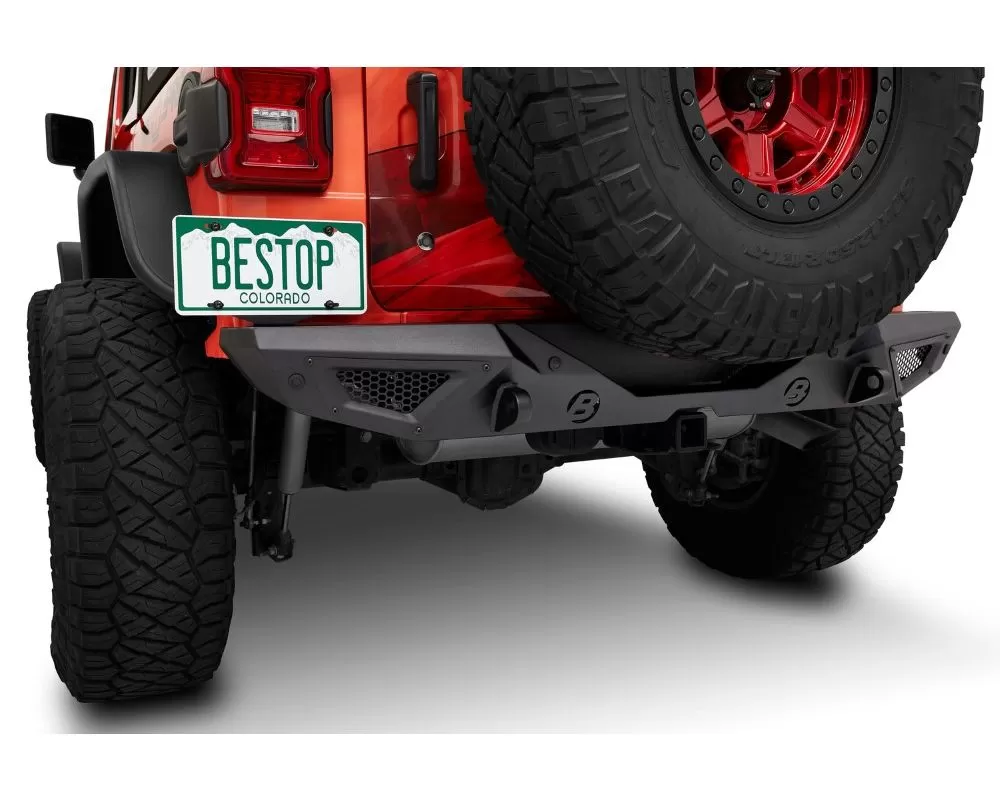 Bestop HighRock 4x4 Granite Series Rear Bumper Jeep Wrangler Rear 2018-2020 - 44961-01