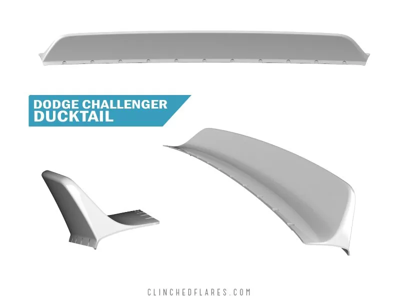 Clinched Flares Ducktail Spoiler Dodge Challenger 2008-2014 - duck-chal