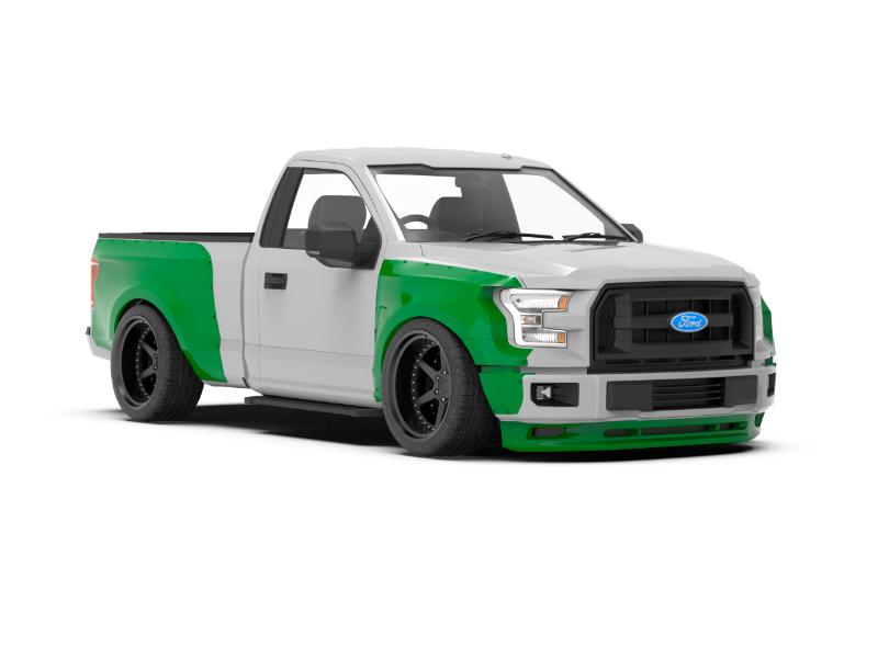 Clinched Flares 5.5 Rear Bed Widebody Kit Ford F-150 13th Gen 2015-2017 - WB-F150-13G-1517