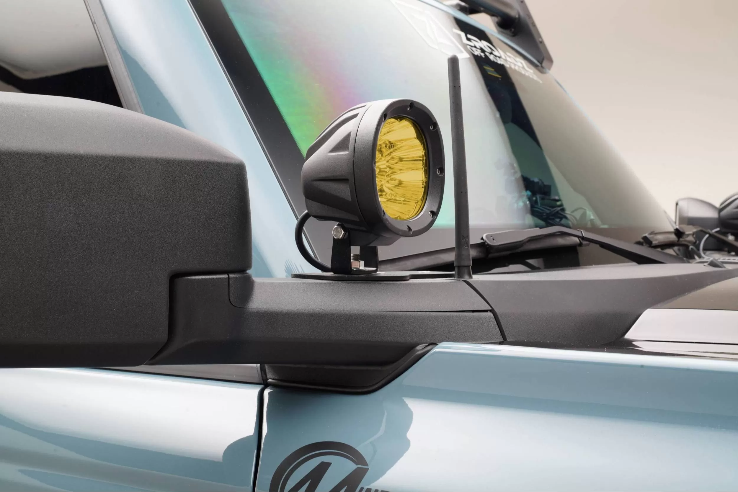 ZROADZ Mirror/Ditch Light Bracket KIT w/ Amber LED Lights & Universal Harness Ford Bronco 2021-2023 - Z365501-KIT2A